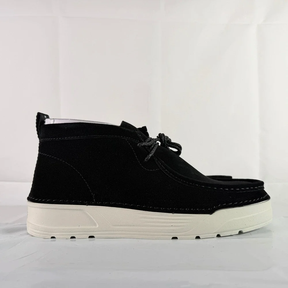 Clarks Origin Wallabee Men's US 12 Black Suede Comfort Moc Toe Sneakers 26157816
